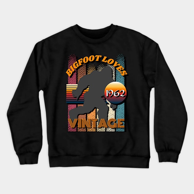 Bigfoot Loves Vintage 1962 Crewneck Sweatshirt by Scovel Design Shop